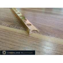 Perfiles de aluminio en forma de L rebordes para azulejos con anodizado de color oro brillante